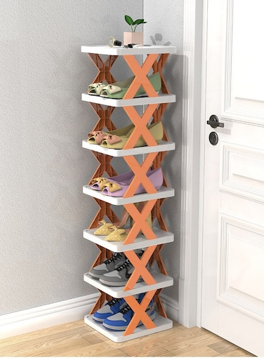 طبقات رف الأحذية لتقوم بها بنفسك ضيقة قابلة للتثبيت مجانًا أحذية تخزين طويلة منظم عمودي مدخل صغير رف المدخل