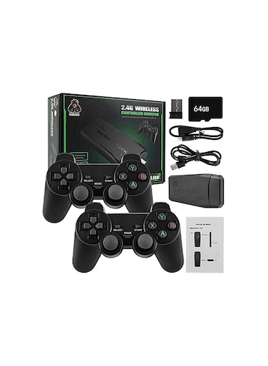 Wireless Retro Game Console,Plug and Play Video Game Stick Built in 10000+ Games,9 Classic Emulators, with Dual 2.4G Wireless Controllers