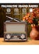 Portable Radio FM AM SW Retro Kitchen Stereo Multiple Power Supply Powerful Functional Audio Bluetooth Radio Support TF Card USB Disk Speaker Playback for Outdoor Indoor