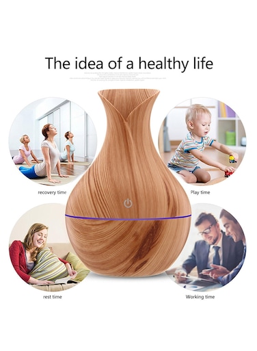 Aroma Oil Diffuser with LED Lights, Ultrasonic Aromatherapy Humidifier for Essential Oils, 300ml Cool Mist Diffuser with 7 Color LED Lights, Quiet Operation for Home, Office, Bedroom &ndash; Auto Shut-Off