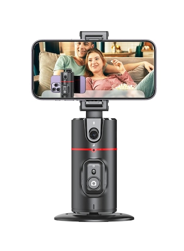 Auto Face Tracking Tripod with 360&deg; Rotation - Auto-tracking Phone Holder and Desktop Selfie Gimbal Stand for Vlogging, Live Streaming, and Video Calls