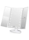 Makeup Mirror Vanity Mirror with Lights, 1x 2X 3X Magnification, Lighted Makeup Mirror, Touch Control, Trifold Makeup Mirror, Dual Power Supply, Portable LED Makeup Mirror, Women Gift
