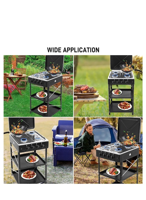 Buy Stainless Steel Outdoor Propane Burner Set with Four