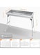 Large Folding Portable BBQ Grill   Stainless Steel Charcoal Barbecue Grill for Outdoor Cooking, Camping, Hiking, and Picnics