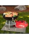 Compact Portable Charcoal Grill &ndash; 14-Inch BBQ Grill for Camping, Tailgating, &amp; Backyard &ndash; Durable Red Steel Construction with Easy Assembly