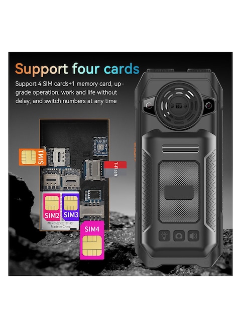 Hope 10000mAh Rugged Mobile Phone with Triple SIM, Power Bank Function, 2.4-Inch Display, Waterproof, Shockproof, and Long Battery Life - Ideal for Outdoor Use