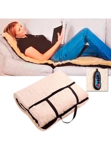 Electric Full Body Vibration Mat with Neck Massager Bed Massaging Pad Cushion with 9 Vibrating Motors Heated Shiatsu Massager