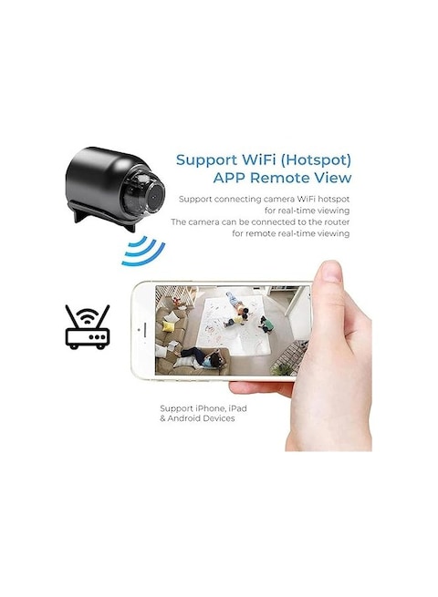 Smallest Wireless WiFi Camera, HD 1080P Spy Camera, Smart Home Security Camera, Portable Smart Mini Baby Monitor with Night Vision