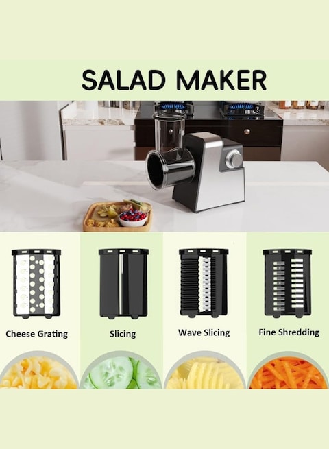1000W Electric Vegetable Slicer 5-in-1  Kitchen Grater with Meat Grinder &amp; Sausage Attachment Cheese Grater, Easy to Clean  Multi-Functional Grater