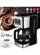 950W Electric Coffee Machine, 12-Cup Drip Coffee Maker with Glass Coffee Pot, 220V Automatic Keep-Warm Function for Home and Office, White