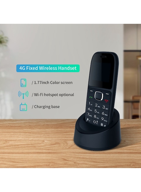 هاتف لاسلكي هاتف مكتبي GSM 850/900/1800/1900MHz ثنائي الشريحة هاتف لاسلكي ثابت مع هوائي راديو وساعة منبه