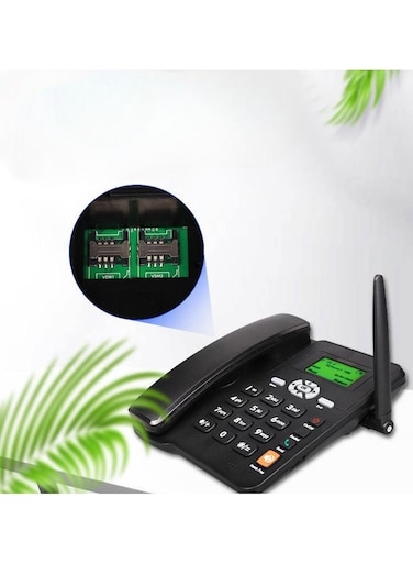 هاتف مكتبي لاسلكي مزود ببطاقة SIM مزدوجة وهاتف مكتبي لاسلكي ثابت 2G للاستخدام المنزلي والمكتبي