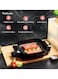 Nonstick Electric Skillet with Adjustable Temperature Control, Square Aluminum Fry Pan with 2-Layer Non-Stick Coating Glass Lid with Steam