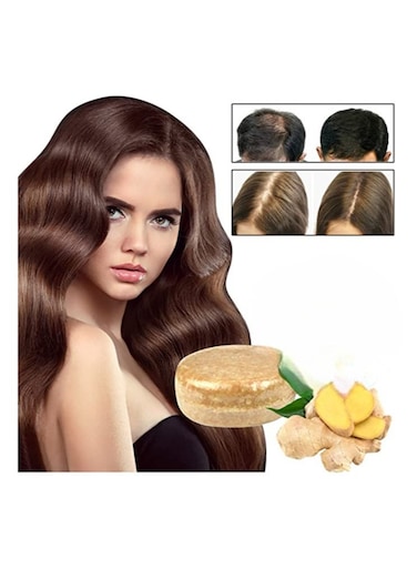 عبوة مكونة من قطعتين من شامبو الزنجبيل لإعادة نمو الشعر - علاج عضوي مضاد لتساقط الشعر وقشرة الرأس، يعزز نمو الشعر