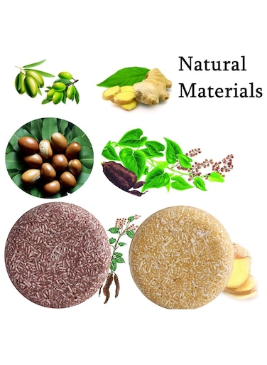 عبوتان من صابون الشامبو الطبيعي Honey Polygonum، صابون شامبو صلب للشعر المعالج والجاف والتالف، مستخلص نباتي نباتي