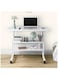 Hospital Table Over Bed with Storage Height Width Adjustable Laptop Cart Mobile Computer Desk Sofa Table Stand Tray for Home Dormitory Office