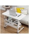 Hospital Table Over Bed with Storage Height Width Adjustable Laptop Cart Mobile Computer Desk Sofa Table Stand Tray for Home Dormitory Office