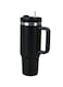 Large-Capacity Stainless Steel Insulated Cup with Straw &amp; Handle &ndash; Double-Walled, Spill-Proof Mug for Office, Home, Car  Premium Travel Tumbler (Black)