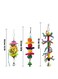 Wooden Hanging Perches with Bells Hammock Swing Climbing Ladders and Chewing Toys Ideal for Parrots Parakeets Conures Cockatiels Mynahs Love Birds and Finches