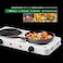 Electric Double Hot Plate, 2500W Portable Dual Burner, Adjustable Temperature Control, Stainless Steel Electric Cooktop for Cooking &amp; Warming