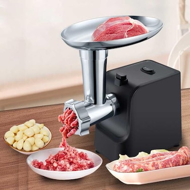 Electric Meat Grinder, Heavy Duty Meat Mincer and Sausage Stuffer Maker, Stainless Steel Food Grinder for Home Kitchen, Powerful Motor