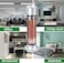 Standing Patio Heater, 3S Fast Heating Electric Heater, Waterproof &amp; Silent, Two Gear Temperature Adjustable Garden Outdoor Heater for Yard