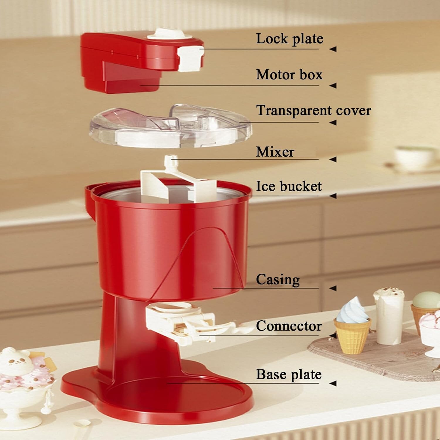 kitchen made ice cream maker