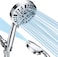 High Pressure Shower Head with Handheld &ndash; 8 Spray Settings &amp; 2 Power Jet Modes, 5.04&#39;&#39; Detachable Showerhead Set with Stainless Steel Hose
