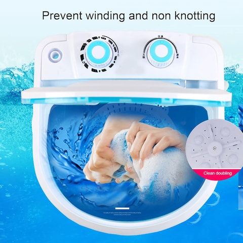 Mini Washing Machine Dryer, 4.5kg Portable Washer with Spin Cycle   300W 2-in-1 Compact Laundry Machine for Camper Vans, Apartments, RVs, Dorms, and Travel
