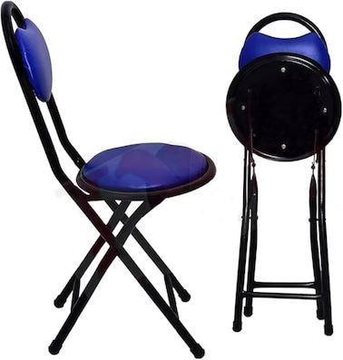 Prayer Chair with Back Support in Blue &ndash; Comfortable Folding Meditation Chair for Prayer, Meditation, and Reflection

