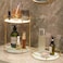 Large Capacity Cupcake Stand Holder Rack Double Layer Display for Countertop Dresser, and Desktop  White Elegant Tiered Storage for Cupcakes Pastries
