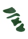 1 Set of 4-Piece Gua Sha Facial Scraping Board Massager Kit &ndash; Natural Green Jade Skin Roller &amp; Scraping Tool for Face, Eyes, Neck, and Body Muscle Relaxation, Anti-Aging
