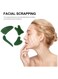1 Set of 4-Piece Gua Sha Facial Scraping Board Massager Kit &ndash; Natural Green Jade Skin Roller &amp; Scraping Tool for Face, Eyes, Neck, and Body Muscle Relaxation, Anti-Aging
