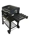 BBQ Trolley Charcoal Grill for Outdoor Patio &amp; Garden &ndash; Portable Charcoal Barbecue Grill with Side Trays, Storage Shelf, Wheels, and Adjustable Cooking Grates for Easy Mobility and Family Cookouts
