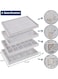 Stackable Velvet Jewelry Organizer Trays Set of 4 Large Jewelry Storage Display Trays for Drawers Dresser and Vanity Velvet Earring Necklace Bracelet and Ring Holder 
