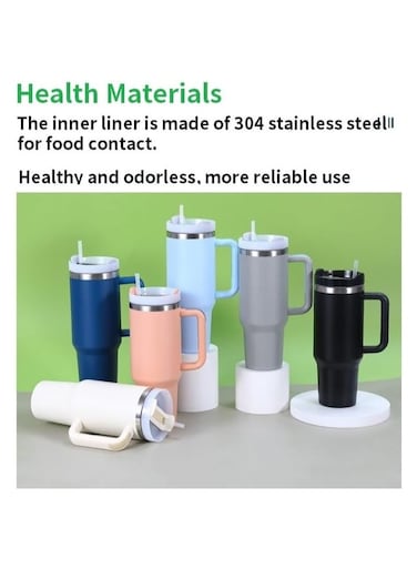 2024 Stainless Steel Insulated Tumbler with Straw &amp; Handle 30oz Large Capacity Travel Cup &ndash; Leak-Proof, Double-Wall, Hot &amp; Cold Drinks  Stylish Purple Ideal for Office
