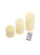 Romantic 3Pcs LED Flameless Candles Set with Remote Control &ndash; Battery-Operated, Realistic Flickering Effect, Perfect for Home D&eacute;cor, Weddings, Parties, and Gifts
