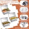 Chafing Dish Buffet Set, Full-Size Stainless Steel Catering Buffet Servers &amp; Warmer with Foldable Frame, Food Pan, Fuel Holder &amp; Lid