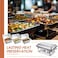 Chafing Dish Buffet Set, Full-Size Stainless Steel Catering Buffet Servers &amp; Warmer with Foldable Frame, Food Pan, Fuel Holder &amp; Lid