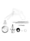 Portable Hookah Stem Kit - Universal Hookah Shisha Set with Ceramic Bowl, Pipe, Coal Clamp - Fits Most Plastic, Glass, Wine &amp; Champagne Bottles - Compact White
