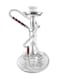 Portable Hookah Stem Kit - Universal Hookah Shisha Set with Ceramic Bowl, Pipe, Coal Clamp - Fits Most Plastic, Glass, Wine &amp; Champagne Bottles - Compact White

