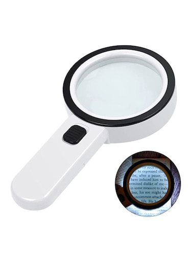 عدسة مكبرة 30X مع مصابيح LED - عدسة مكبرة محمولة عالية الطاقة للقراءة والحرف اليدوية والصيانة - صناعة ألمانية وعدسة عالية الدقة