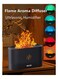 180ml Essential Oil Diffuser with Flame Effect - Aromatherapy Diffuser with 2-Color LED Lights, Quiet Portable Humidifier with Auto Shut-Off for Bedroom, Office
