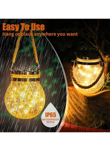 مصباح كشاف يعمل بالطاقة الشمسية خارجي، مصباح LED مقاوم للماء للممرات الطبيعية، مصباح حديقة يعمل بالطاقة الشمسية من الزجاج للتراس والفناء والممرات وتزيين المناظر الطبيعية