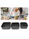 Springform Cake Pan Set of 3 - 8&quot;/9&quot;/10&quot; Non-Stick Square Baking Pans with Removable Bottom, Leakproof Carbon Steel Bakeware for Cheesecakes
