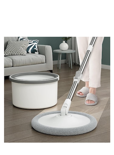 Filtration Spin Mop and Bucket Set, Self-Separating Clean and Dirty Water System for All Floor Types, 360&deg; Rotating Mop with Wash and Dry Function

