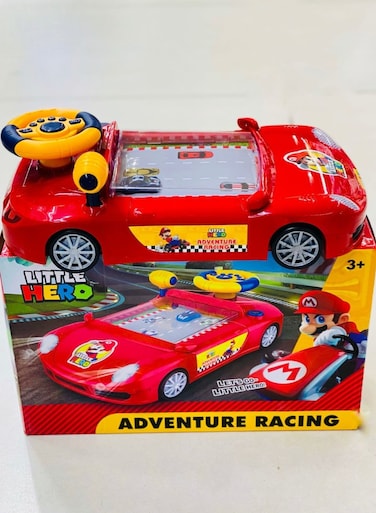 لعبة عجلة القيادة المحاكاة الكهربائية، وحدة تحكم قيادة تفاعلية للأطفال مع أصوات وأضواء واقعية وحامل على سطح الطاولة، تجربة قيادة تظاهرية ممتعة