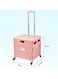 Pink Foldable Shopping Trolley Cart with Lid &ndash; 40kg Heavy-Duty Capacity, Collapsible Grocery Cart with Wheels &amp; Telescopic Handle, Portable Storage Tote for Groceries
