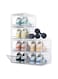 6-Pack Stackable Plastic Shoe Storage Boxes with Clear Doors &ndash; Durable &amp; Transparent Shoe Organizer for Sneakers, Heels, and More &ndash; Easy Assembly
