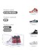 6-Pack Stackable Plastic Shoe Storage Boxes with Clear Doors &ndash; Durable &amp; Transparent Shoe Organizer for Sneakers, Heels, and More &ndash; Easy Assembly
